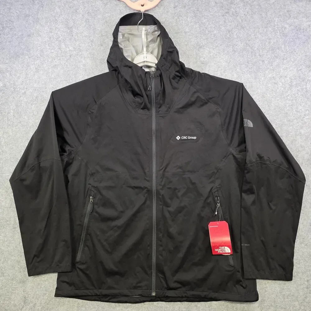 The North Face‎ All Weather Jacket Mens 2XL Black DryVent Hooded Hike Waterproof